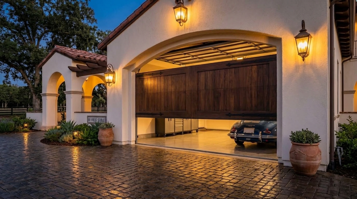 Elk Grove Garage Door Repair Garage Door Gliding Open Revealing Warm Illuminated Interior